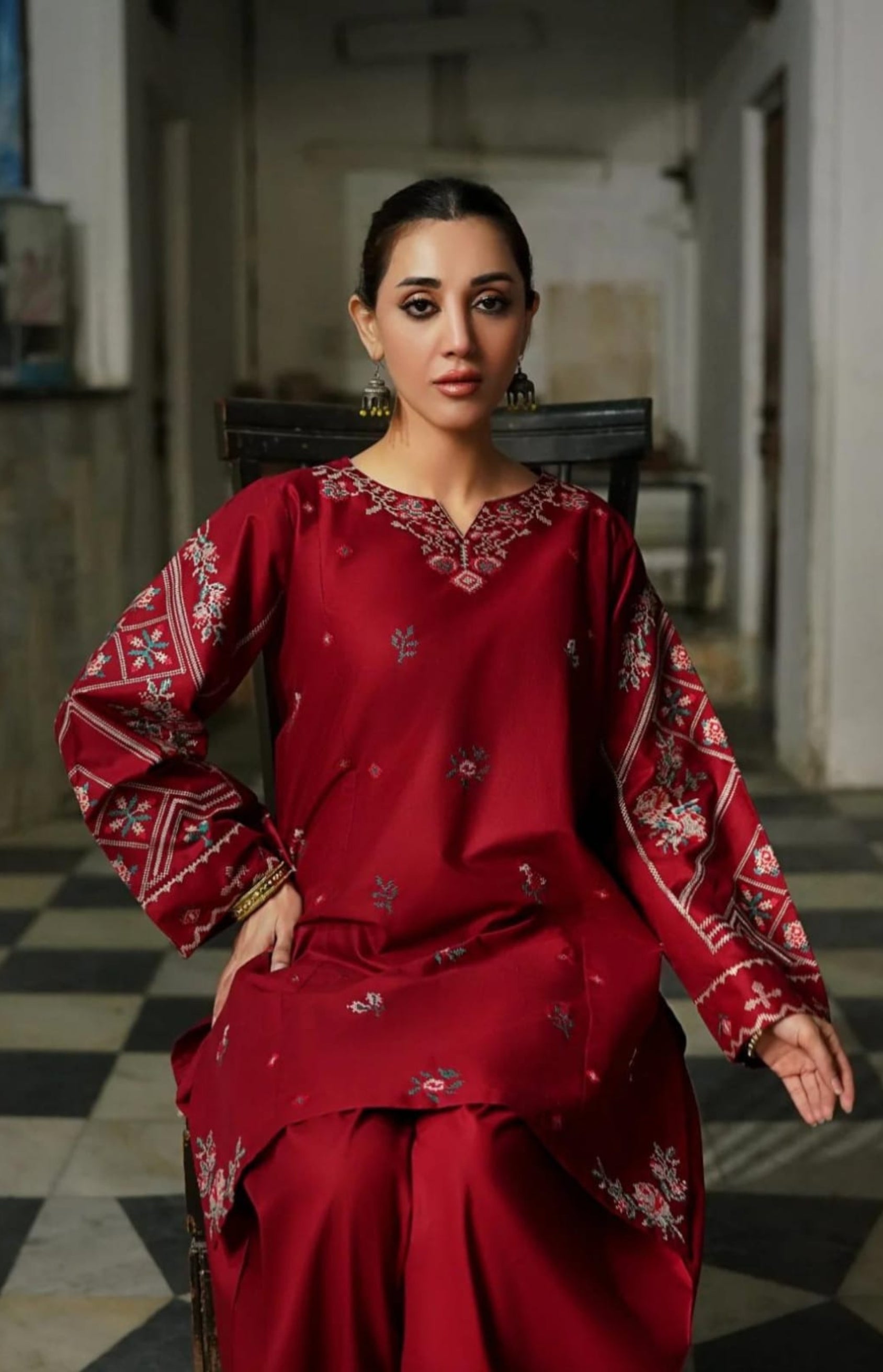 Gulnaz Embroidery 2-Piece – Elegant Cotton Set