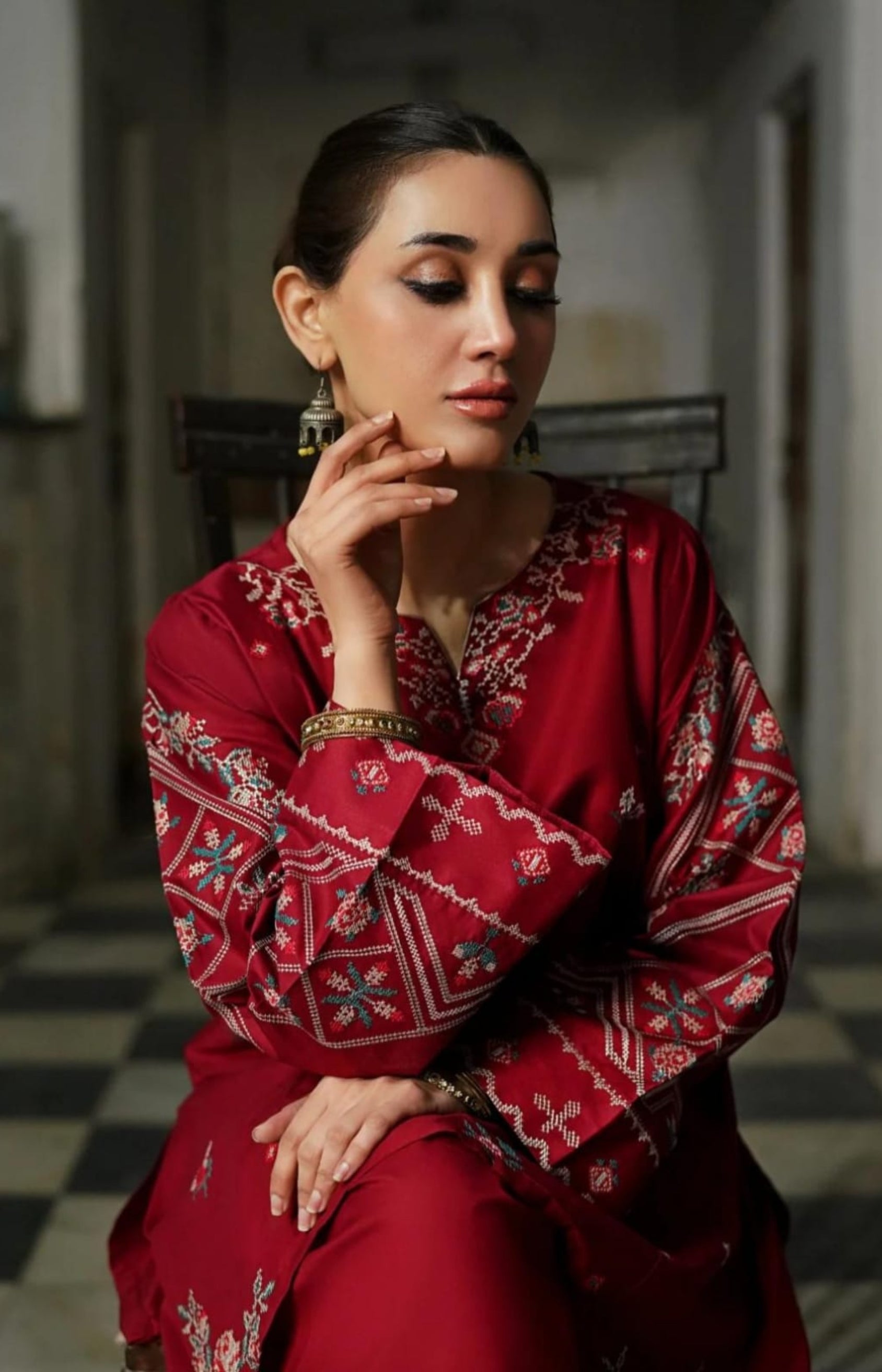 Gulnaz Embroidery 2-Piece – Elegant Cotton Set