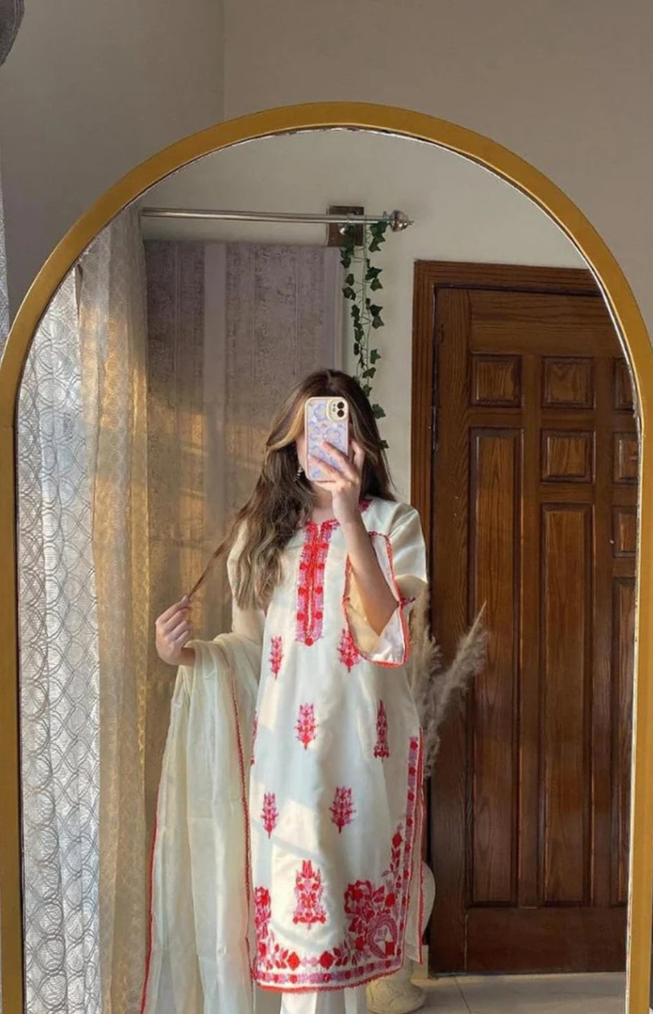 KHADDI NET STICHED 2PCS