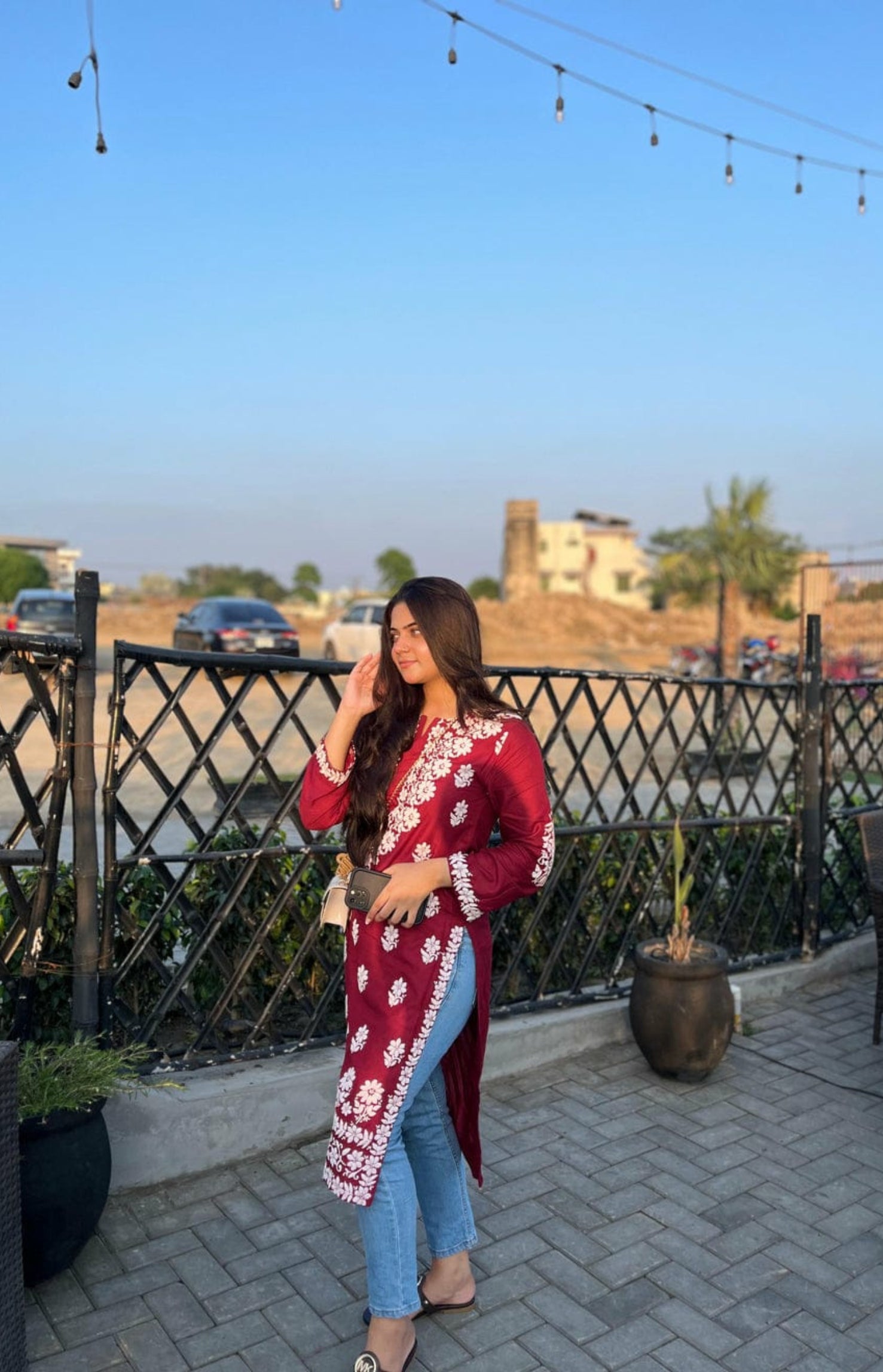 Emily Long Kurti – Foam Print