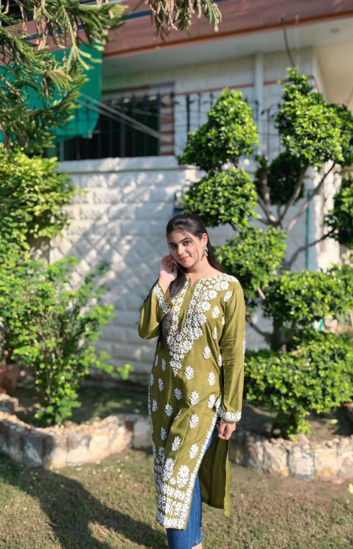 Emily Long Kurti – Foam Print